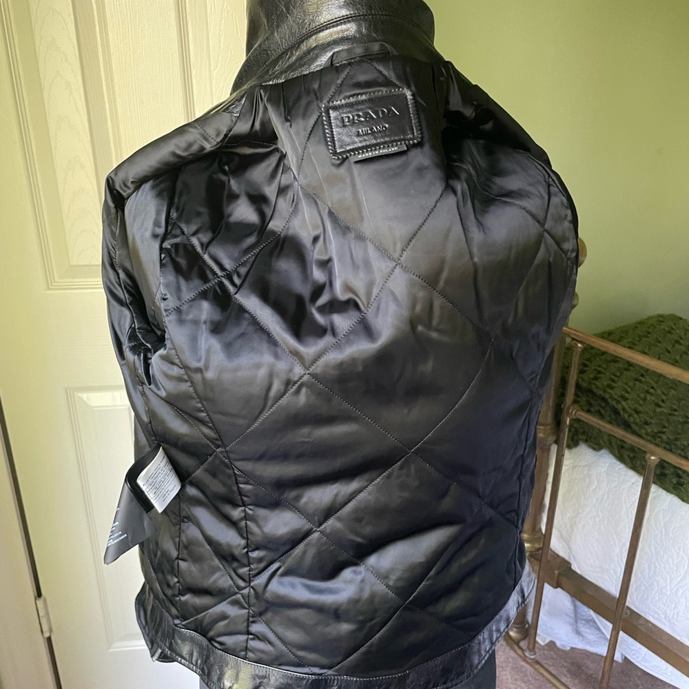 Black Prada Motorcycle Jacket - image 7